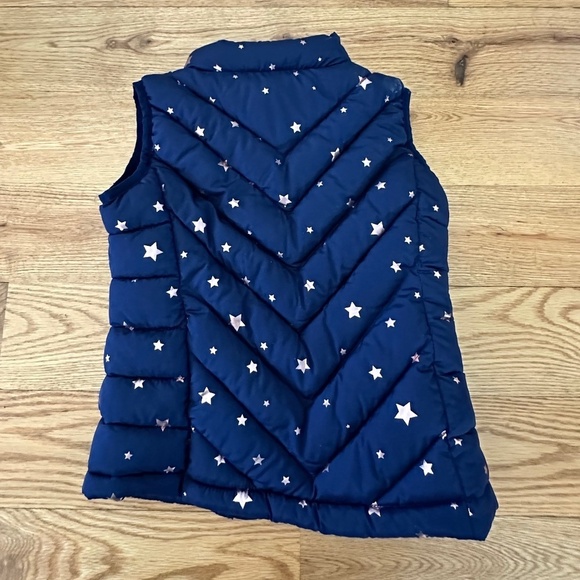 GAP Kids Puffer Vest - Navy Blue With Silver Stars - Size XS - Picture 3 of 7